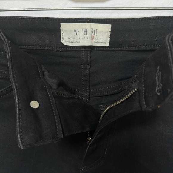 Free People Distressed Jean High Waisted Cut Off Stretchy Denim Booty Shorts - Picture 7 of 9